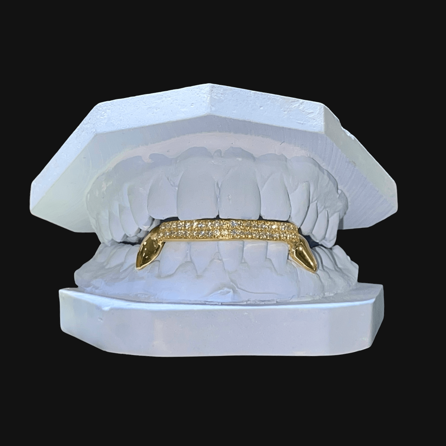 NATURAL DIAMOND BAR GRILLZ (TWO ROW)