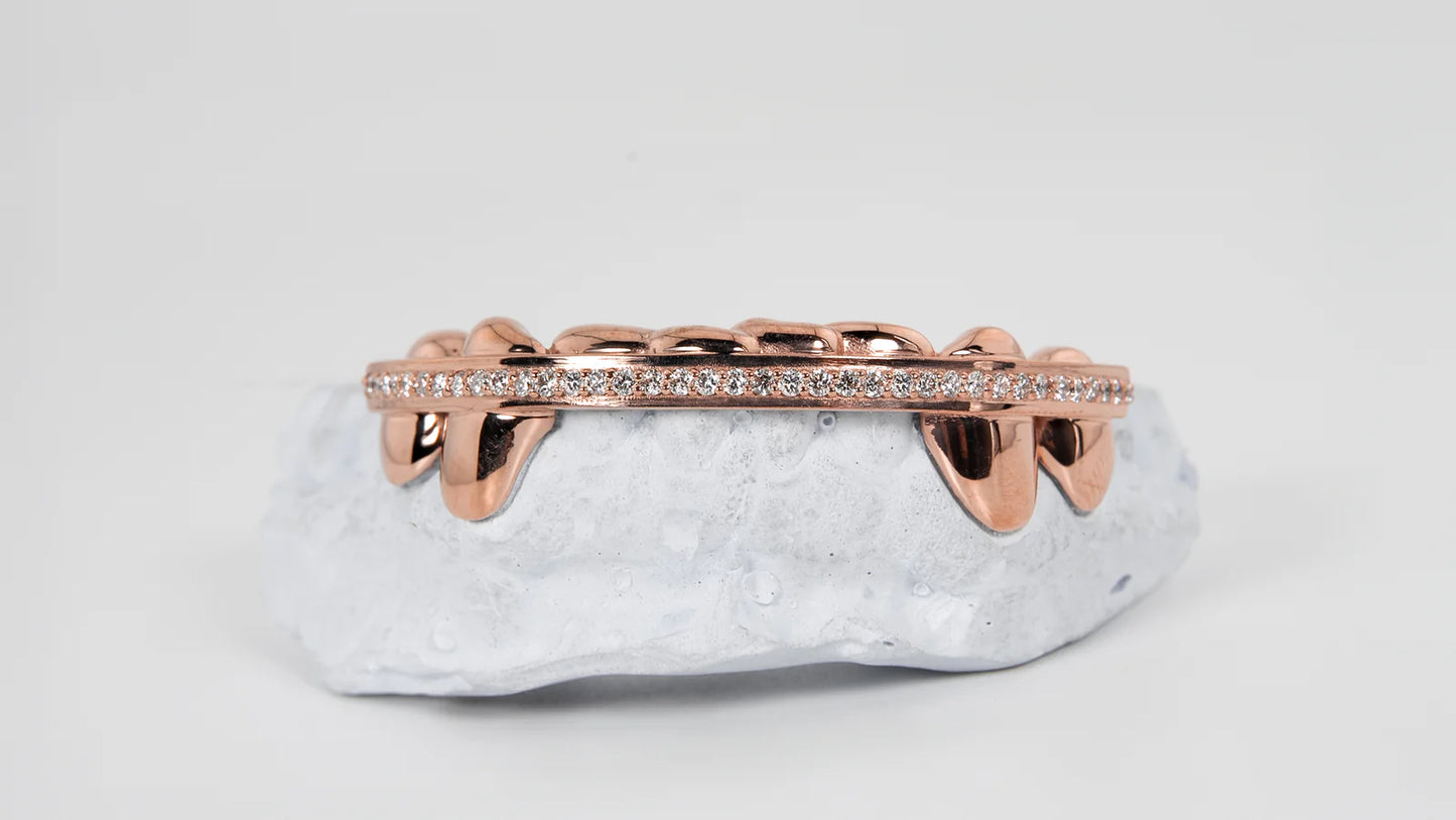 ROSE GOLD | MOISSANITE TOP BAR | 2 Solid