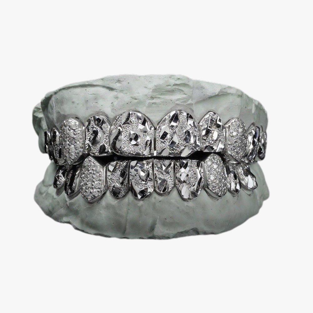 SEMI MOISSANITE DIAMOND CUT NUGGET GRILLZ