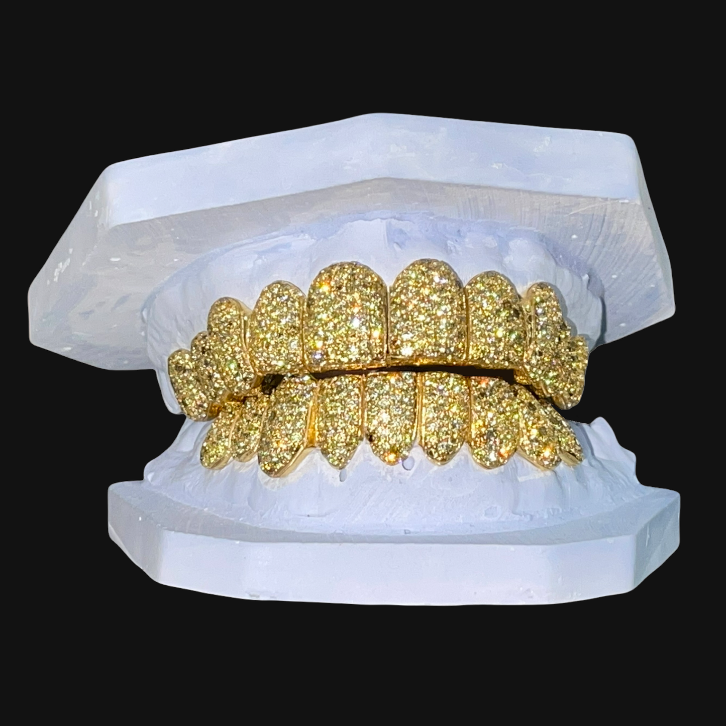 Yellow Canary Natural Diamond Zig Zag Set Grillz